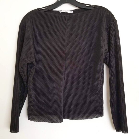 MNG Tops - MNG Mango Suit Long Sleeve Ribbed Striped Top Shirt XS